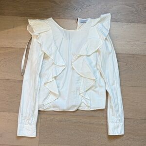 Sincerely Jules White Ruffle Blouse